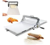 Machine à Rouler La PâTe Pliable Laminoir à manuel à épaisseur réglable pour boulangerie et pizza, en acier inoxydable pour usage domestique