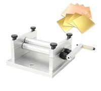 Machine à rouler les tôles manuelle, rouleuse de tôles manuelle, rouleaux réglables, idéale pour les projets de bricolage, la fabrication de bijoux et la construction de modèles réduits.