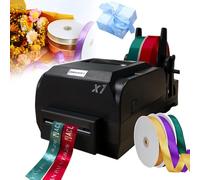 Machine à ruban personnalisée,Machine d'impression de ruban de satin,Résolution d'impression: 200 Dpi,Vitesse D'impression: 150 Mm/S,Pour Bouquets de Fleurs/Artisanats,doublerow