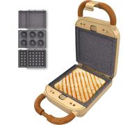 Machine à sandwich 3-en-1 700?W Cecotec Jaune
