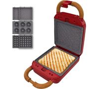 Machine à sandwich 3-en-1 700?W Rouge