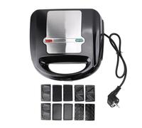 Machine à sandwich 6 en 1 avec 10 plaques amovibles pour faire des sandwichs, des beignets, des gaufres, des noix, des madeleines, des gâteaux, des steaks
