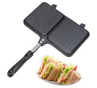 Machine à sandwich chaud à double panneau - Grille de grillage pour petit déjeuner 36 x 25 cm, appareil de cuisson antiadhésif | Presse à sandwich légère en aluminium facile à nettoyer rapide pour