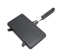 Machine à sandwich de camping avec poêle antiadhésive double face pour un chauffage rapide et un nettoyage facile, convient pour les sandwichs, gaufres, œufs, steaks et toasts