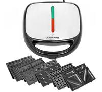 Machine à sandwich - LEHMANN - Masterplate 5in1 - 800/1200W - 5 plateaux interchangeables - Acier inoxydable