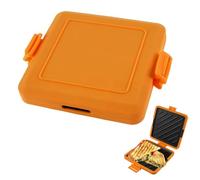 Machine à sandwichs pour micro-ondes - Batterie de cuisine sans fil en silicone - Technologie Heatwave - Grille-pain antiadhésive pour la cuisson de sandwichs croustillants (orange)