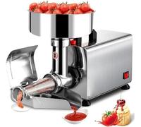 Machine à sauce électrique avec passoire, en acier inoxydable, facile à nettoyer, avec filtre et récupérateur de jus, pour sauce tomate-fraise-myrtille maison.