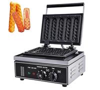 Machine À Saucisses en Bâtonnets de Lait, Presse-bâtonnets de Fromage À Hot-dog en Acier Inoxydable, Contrôle de la Température de 50 À 300 °C, Revêtement Antiadhésif, Gaufrier À Hot-dog de 5-Divider