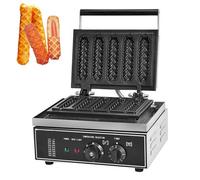 Machine À Saucisses en Bâtonnets de Lait, Presse-bâtonnets de Fromage À Hot-dog en Acier Inoxydable, Contrôle de la Température de 50 À 300 °C, Revêtement Antiadhésif, Gaufrier À Hot-dog de 6-Divider