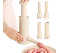 Machine à saucisses manuelle - Machine à viande verticale pour cuisine domestique avec 4 tubes de remplissage | Outil de presse à saucisses PC PP | Machin artisanale à nettoyage facile pour la cuisin