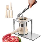 Machine à saucisses - Remplissage de viande rapide, machine à saucisses manuelle | Construction en acier inoxydable, opération de vitesse, comprend 4 tubes de remplissage pour les cuisines à domicile