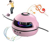 Machine à sauter à corde intelligente, machine à corde à sauter électronique avec télécommande, réglage du niveau de vitesse 1-10, corde d'entraînement et de gym pour les familles, les gymnases pink