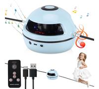 Machine à Sauter à La Corde Électronique avec Compteur pour Enfants, Corde à Sauter Intelligente avec Télécommande 10 Vitesses, Écran LED, Musique Bluetooth, Lumière Colorée Bleu