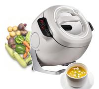 Machine à sauter automatique de 2 000 W avec rotation à 360 °, démarrage intelligent à une touche, réglage de la puissance de feu en 3 étapes, for frire, braiser et cuisiner facilement