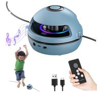 Machine à sauter électrique avec compteur numérique, corde à sauter intelligente réglable 10 vitesses, rechargeable par USB sans fil avec télécommande et lumière respiratoire LED