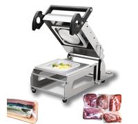 Machine à sceller à chaud - Scellant manuel avec contrôle de la température, corps en acier inoxydable pour plateaux alimentaires, scellage des légumes, fruits, viande et poisson