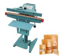 Machine à sceller à impulsion pour papier d'aluminium et sacs en plastique, largeur de joint de 8 mm, temps de chauffage réglable pour chauffage double face, idéale pour un usage domestique et