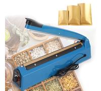 Machine à sceller à la chaleur par impulsion à la main, contrôle de la température à 8 niveaux pour sacs en plastique, feuille d'étain, papier kraft, tissus non tissés