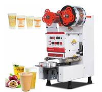 Machine à sceller automatique commerciale, panneau LCD à contrôle numérique pour une haute efficacité de 600 à 800 tasses/heure, double mode pour les entreprises de thé au lait et de café