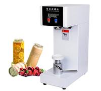 Machine à sceller automatique pour canettes, machine à sceller les gobelets électriques 180 W avec compteur et écran LCD, 5,5 cm de diamètre et 14 à 21 cm de hauteur, machine de capsulage de fermeture