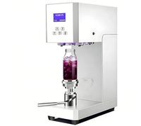 Machine à Sceller Bureau Canettes+Scelleuse Électrique Semi-Automatique+Hauteur Réglable & Compteur+Emballage Sécurisé+Canettes Aluminium/Plastique+Adaptée pour Maison & Bars White