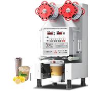 Machine à sceller de tasse commerciale, scellant électrique entièrement automatique pour thé à bulles, thé au lait, jus et boissons, capacité de 550 à 700 tasses/heure