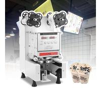 Machine à sceller entièrement automatique pour tasse de thé à bulles avec écran LCD, haute efficacité 500-700 tasses/heure pour les magasins de thé et les cafés