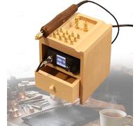 Machine à sceller et froisser le cuir avec 12 têtes de gaufrage, chaleur réglable pour projets de bricolage tels que chaussures, sacs, ceintures et travail du cuir