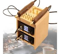 Machine à sceller et froisser le cuir avec 12 têtes de gaufrage, chaleur réglable pour projets de bricolage tels que chaussures, sacs, ceintures et travail du cuir