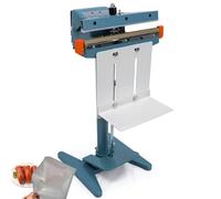Machine à sceller la chaleur, pédale à impulsion, température réglable, chauffage double face pour sacs en PVC, cellophane, aluminium, usage commercial