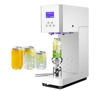 Machine à sceller les canettes, 370 W automatique avec panneau intelligent et comptage, hauteur réglable pour bouteilles de calibre 5,5 cm