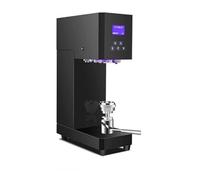 Machine à sceller les canettes automatique, écran LCD - Scelleuse de tasses commerciale portable for thé au lait, café, desserts - 110 V/220 V, convient aux tasses de calibre 5,5 cm(Black)