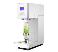 Machine à sceller les canettes automatique - Sertisseuse de canettes 370 W avec panneau intelligent et comptage, hauteur réglable pour canettes en fer blanc et PET de calibre 52-58 mm - Idéale pour