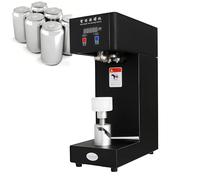 Machine à Sceller Les Canettes Commerciales Scelleuse Canette Sertisseuse Boite Conserve Scellant Tasse Hauteur Réglable PET Plastique Aluminium Lait Thé Café Maison(Blanc)