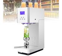 Machine à sceller les canettes de soda commerciales avec écran LCD, machine à sertir automatique à hauteur réglable pour canettes de soda/aluminium/étain, scelleuse de canettes en plastique,White