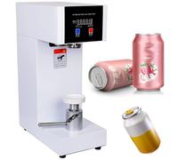 Machine à sceller les canettes, machine commerciale automatique à sceller les gobelets, 180 W, en acier inoxydable, scelleuse intelligente pour canettes de bière, hauteur réglable avec panneau de co