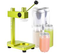Machine à Sceller Les Canettes Manuel, Scelleuse Canettes Soda Commerciale, pour Bouteilles Pet 250-700 ML, Tête en Silicone Antidérapante, Hauteur Réglable, Usage Domestique, Commercial
