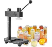 Machine à Sceller Les Canettes Manuelle Alliage D'aluminium,Hauteur Réglable 250-700 Ml,Scelle Canettes PET/Aluminium & Gobelets,Pour Café/Thé/Jus,Usage Domestique & Commercial Black