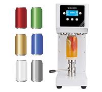 Machine à sceller les gobelets, machine à sceller les canettes électrique 370 W, avec écran LCD, calibre 55 mm, pour canettes de 55 mm, hauteur de bouchage réglable, pour canettes tous matér
