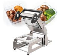 Machine à sceller les plateaux à presser à la main pour emballer les aliments à emporter, assure des joints hermétiques sur les récipients pour les repas cuits, la viande, le poisson, les légumes