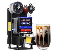 Machine à sceller les tasses à thé aux bulles commerciales, entièrement automatique avec panneau LCD à commande numérique, double mode pour thé au lait et café