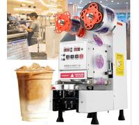 Machine à sceller les tasses de thé à bulles commerciale avec panneau de commande numérique, scellant haute efficacité pour gobelets en plastique et en papier, idéal pour les magasins de thé à bulles