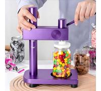 Machine à sceller manuelle pour bouteilles - En aluminium aérospatial - Entonnoir en silicone - Convient uniquement pour les bouchons de bouteilles à pression