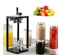 Machine à sceller rotative manuelle, machine à capsuler, scelleuse manuelle for canettes de 55 mm de diamètre, hauteur réglable 4,53"/6,61", for canettes en aluminium PET de 330/500/650 ml, for cafés