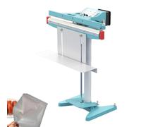 Machine à sceller thermique à pédale commerciale avec cutter, soudeur à impulsion avec opérations de pied pour film composite en feuille d'aluminium PVC (joint double face 650 mm)