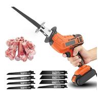 Machine à scie à os, Scie de boucherie domestique commerciale électrique, Scies alternatives électriques, scie à os de boucher portative avec lames de scie, pour couper la viande/os/bois,1Battery