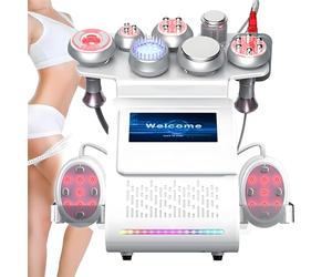 Machine à sculpter le corps portable, machine de cavitation amincissante 9 en 1, masseur multipolaire radiofréquence pour étirement de la peau, dispositif de réduction vide pour tout le corps