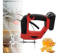 Machine à Secouer Le Cadre De La Ruche électrique,Machine à Secouer Les Abeilles électrique Portable,extracteur D’Abeilles électrique 20v,extracteur D’abeill, Red, 2batteries