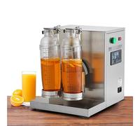 Machine à Shaker Électrique pour Thé au Lait - Machine à Agitation Automatique Double Tasse en Acier Inoxydable - 2 Tasses de 700 ml - Minuterie Réglable 0-120 s - Mixeur pour Boissons et Café