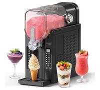 Machine à slushie, pas besoin de glace pour la maison, affichage de la température en temps réel, machine à boissons glacées avec 6 programmes prédéfinis pour crème glacée, frappé, milkshake et plus